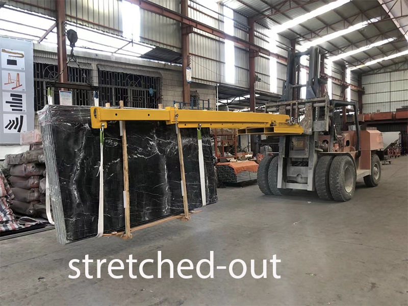 unload container forklift boom 